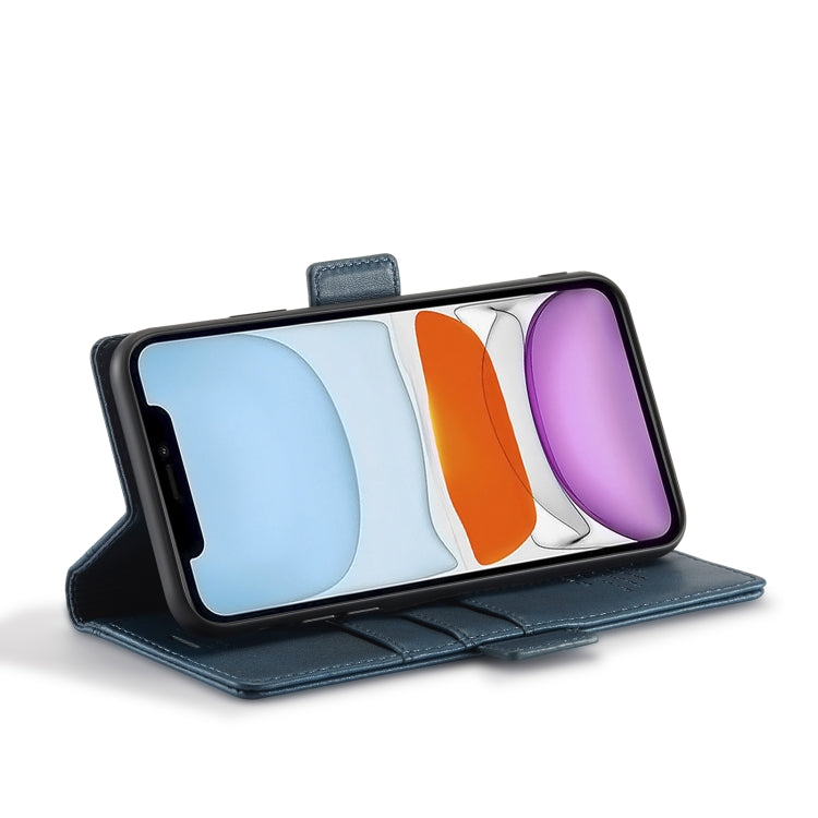 LC.IMEEKE Magnetic Buckle PU + TPU Horizontal Flip Leather Case with Holder & Card Slots & Wallet For iPhone 11 Pro Max(Blue) - iPhone 11 Pro Max Cases by LC.IMEEKE | Online Shopping UK | buy2fix