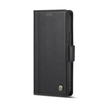 For iPhone 12 Pro Max LC.IMEEKE Magnetic Buckle PU + TPU Horizontal Flip Leather Case with Holder & Card Slots & Wallet(Black) - iPhone 12 Pro Max Cases by LC.IMEEKE | Online Shopping UK | buy2fix