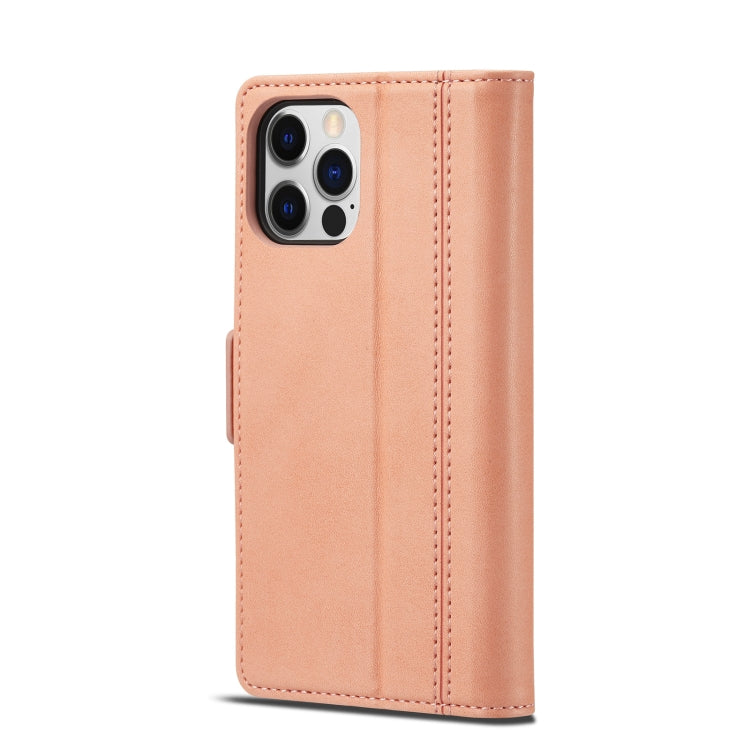 For iPhone 12 mini LC.IMEEKE Magnetic Buckle PU + TPU Horizontal Flip Leather Case with Holder & Card Slots & Wallet (Rose Gold) - iPhone 12 mini Cases by LC.IMEEKE | Online Shopping UK | buy2fix