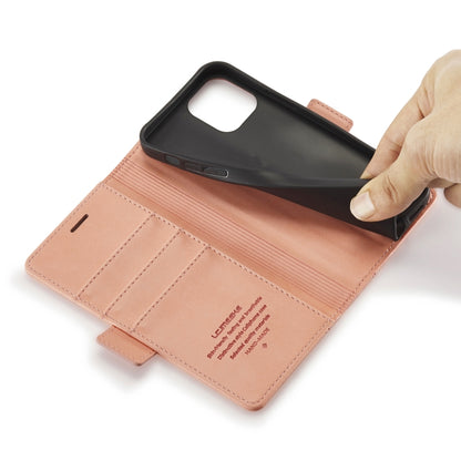 For iPhone 12 mini LC.IMEEKE Magnetic Buckle PU + TPU Horizontal Flip Leather Case with Holder & Card Slots & Wallet (Rose Gold) - iPhone 12 mini Cases by LC.IMEEKE | Online Shopping UK | buy2fix