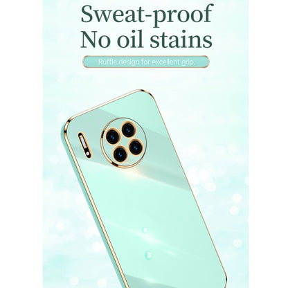 For Huawei Mate 30 XINLI Straight Edge 6D Electroplate TPU Phone Case(Mint Green) - Huawei Cases by XINLI | Online Shopping UK | buy2fix