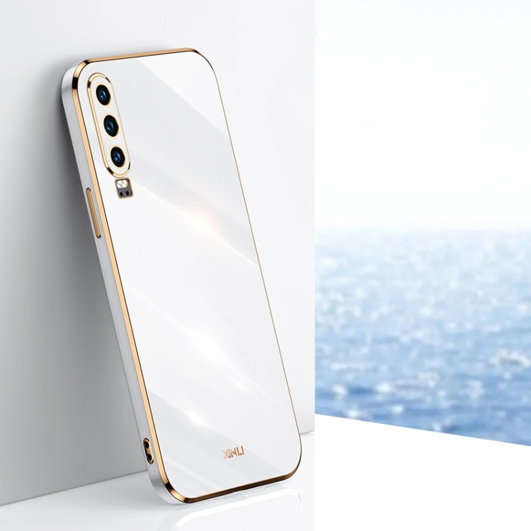 For Huawei P30 XINLI Straight Edge 6D Electroplate TPU Phone Case(White) - Huawei Cases by XINLI | Online Shopping UK | buy2fix