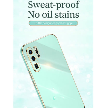 For Huawei P30 XINLI Straight Edge 6D Electroplate TPU Phone Case(White) - Huawei Cases by XINLI | Online Shopping UK | buy2fix