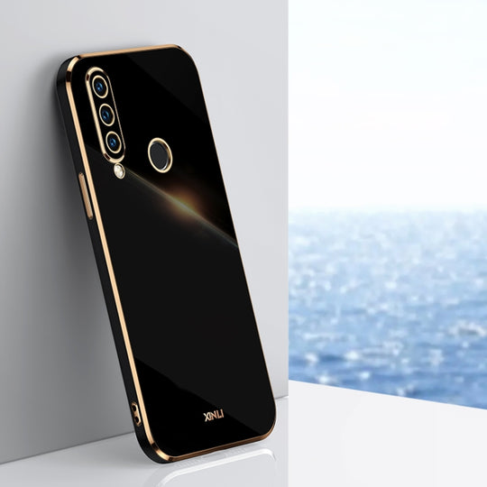 For Huawei P30 Lite XINLI Straight Edge 6D Electroplate TPU Phone Case(Black)