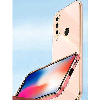 For Huawei P30 Lite XINLI Straight 6D Plating Gold Edge TPU Shockproof Case(Pink) - Huawei Cases by XINLI | Online Shopping UK | buy2fix