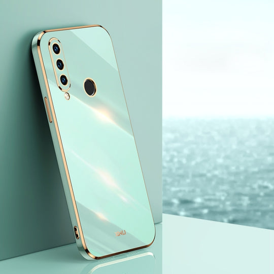 For Huawei P30 Lite XINLI Straight Edge 6D Electroplate TPU Phone Case(Mint Green)