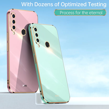 For Huawei P30 Lite XINLI Straight 6D Plating Gold Edge TPU Shockproof Case(Mint Green) - Huawei Cases by XINLI | Online Shopping UK | buy2fix