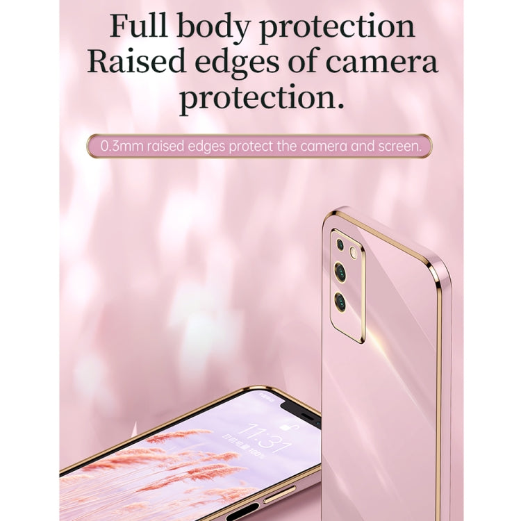 For Honor X10 5G XINLI Straight Edge 6D Electroplate TPU Phone Case(Pink) - Honor Cases by XINLI | Online Shopping UK | buy2fix