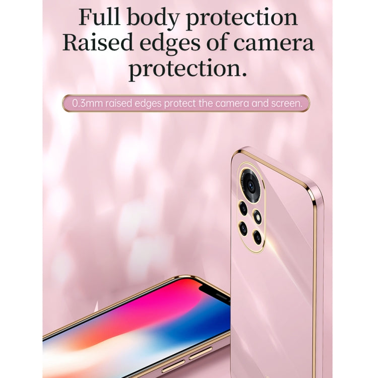 For Huawei nova 8 Pro 5G XINLI Straight Edge 6D Electroplate TPU Phone Case with Ring Holder(Hawthorn Red) - Huawei Cases by XINLI | Online Shopping UK | buy2fix