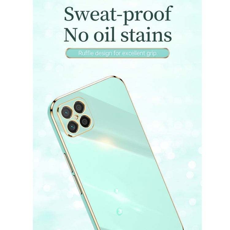 For Huawei nova 8 SE XINLI Straight Edge 6D Electroplate TPU Phone Case with Ring Holder(Cherry Purple) - Huawei Cases by XINLI | Online Shopping UK | buy2fix