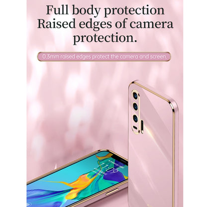 For Honor 20 Pro XINLI Straight Edge 6D Electroplate TPU Phone Case with Ring Holder(Pink) - Honor Cases by XINLI | Online Shopping UK | buy2fix