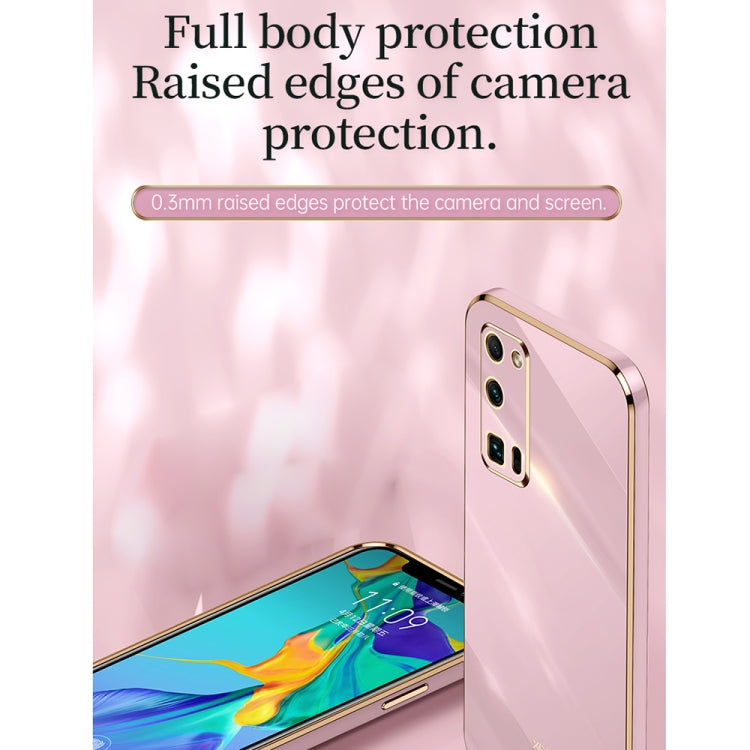 For Honor 30 XINLI Straight Edge 6D Electroplate TPU Phone Case with Ring Holder(White) - Honor Cases by XINLI | Online Shopping UK | buy2fix