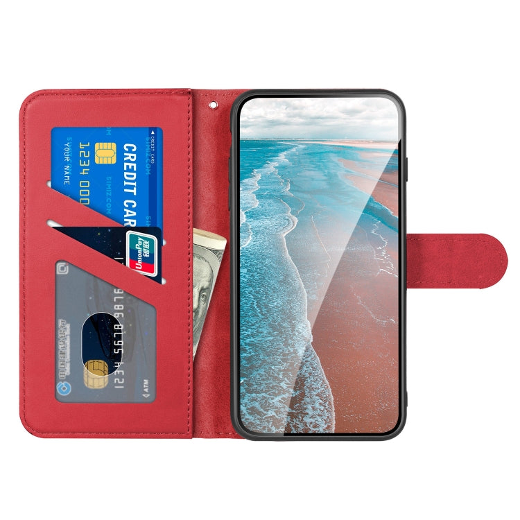 For Xiaomi Redmi Note 10 Pro Sika Deer Embossing Pattern Horizontal Flip PU Leather Case with Holder & Card Slot & Wallet & Photo Frame(Red) - Xiaomi Cases by buy2fix | Online Shopping UK | buy2fix