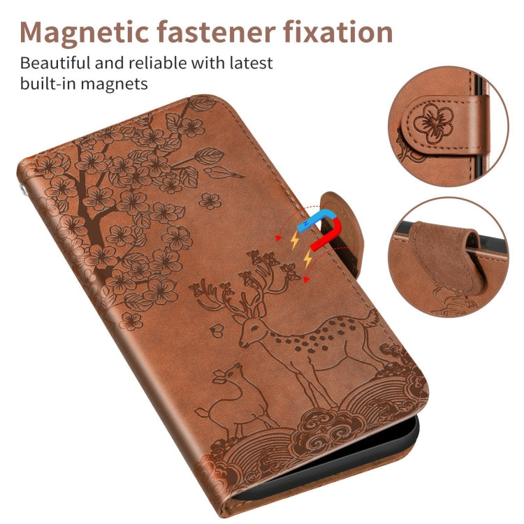 For Xiaomi Mi 11 Sika Deer Embossing Pattern Horizontal Flip PU Leather Case with Holder & Card Slot & Wallet & Photo Frame(Brown) - Xiaomi Cases by buy2fix | Online Shopping UK | buy2fix