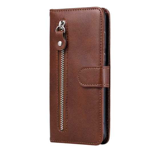 For OnePlus Nord CE 5G Fashion Calf Texture Zipper Horizontal Flip Leather Case with Stand & Card Slots & Wallet Function(Brown) by buy2fix