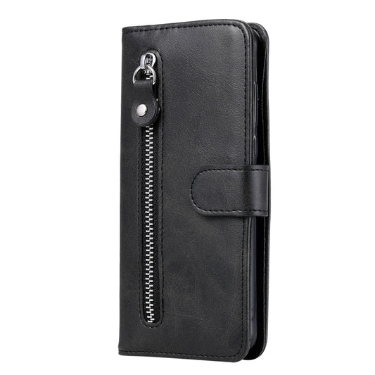 For OnePlus Nord CE 5G Fashion Calf Texture Zipper Horizontal Flip Leather Case with Stand & Card Slots & Wallet Function(Black) by buy2fix