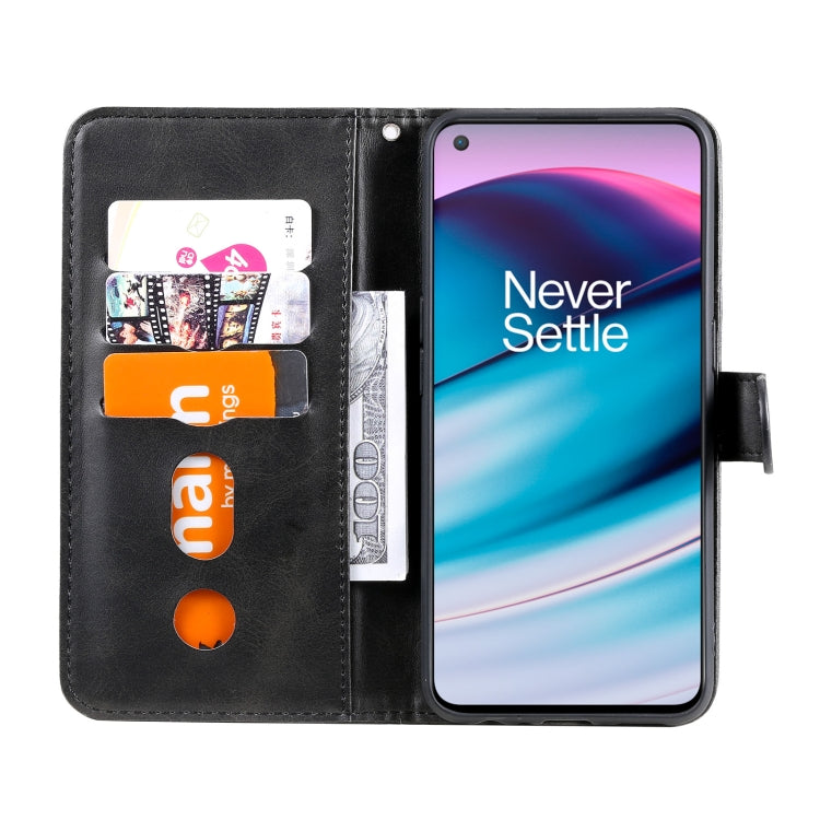 For OnePlus Nord CE 5G Fashion Calf Texture Zipper Horizontal Flip Leather Case with Stand & Card Slots & Wallet Function(Black) - OnePlus Cases by buy2fix | Online Shopping UK | buy2fix