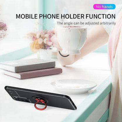 For OPPO A16 Metal Ring Holder 360 Degree Rotating TPU Case(Red) - OPPO Cases by buy2fix | Online Shopping UK | buy2fix