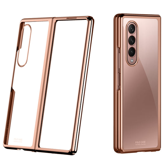 For Samsung Galaxy Z Fold3 5G Symphony Plating PC Shockproof Protective Case(Rose Gold) by buy2fix