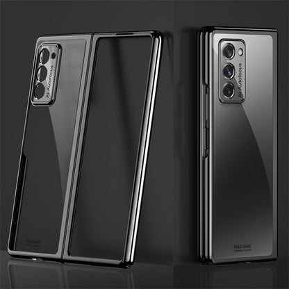 For Samsung Galaxy Z Fold2 5G Symphony Plating PC Shockproof Protective Case(Black) by buy2fix