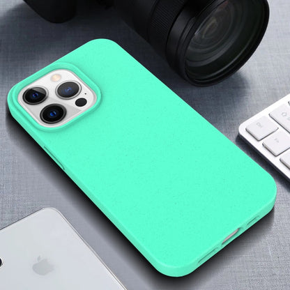For iPhone 13 mini Starry Series Shockproof Straw Material + TPU Protective Case (Green) by buy2fix