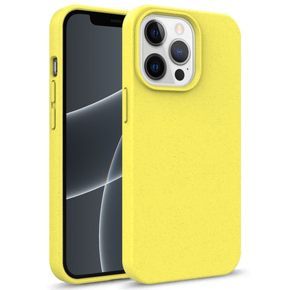 For iPhone 13 Pro Max Starry Series Shockproof Straw Material + TPU Protective Case (Yellow) - iPhone 13 Pro Max Cases by buy2fix | Online Shopping UK | buy2fix