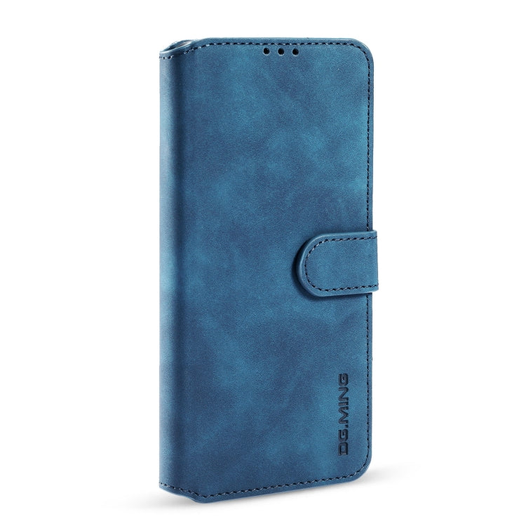 For Samsung Galaxy A22 5G DG.MING Retro Oil Side Horizontal Flip Leather Case with Holder & Card Slots & Wallet(Blue) - Galaxy Phone Cases by DG.MING | Online Shopping UK | buy2fix