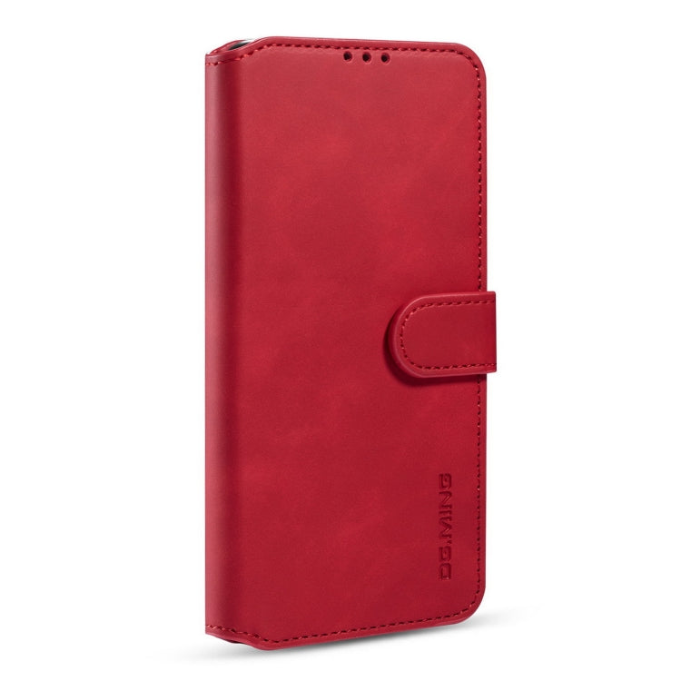 For OnePlus 9R DG.MING Retro Oil Side Horizontal Flip Leather Case with Holder & Card Slots & Wallet(Red) - OnePlus Cases by DG.MING | Online Shopping UK | buy2fix