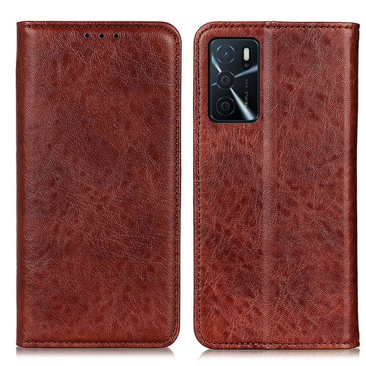 For OPPO A16 Magnetic Crazy Horse Texture Horizontal Flip Leather Case with Holder & Card Slots & Wallet(Brown) by buy2fix