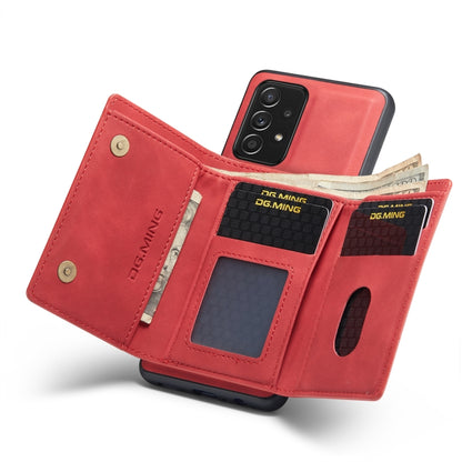 For Samsung Galaxy A52 5G / 4G DG.MING M1 Series 3-Fold Multi Card Wallet  Back Cover Shockproof Case with Holder Function(Red) - Galaxy Phone Cases by DG.MING | Online Shopping UK | buy2fix
