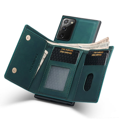 For Samsung Galaxy Note20 DG.MING M1 Series 3-Fold Multi Card Wallet  Back Cover Shockproof Case with Holder Function(Green) - Galaxy Phone Cases by DG.MING | Online Shopping UK | buy2fix
