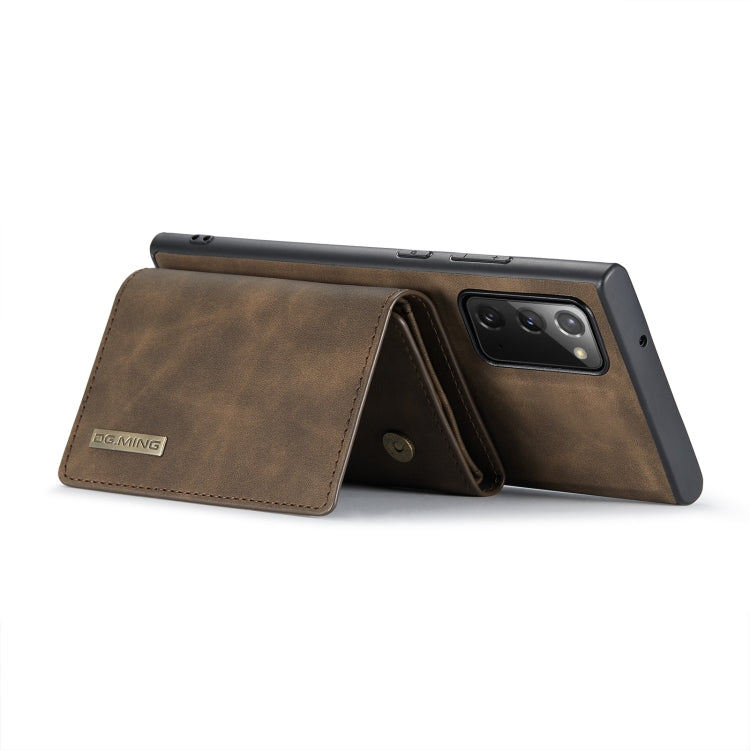 For Samsung Galaxy Note20 DG.MING M1 Series 3-Fold Multi Card Wallet  Back Cover Shockproof Case with Holder Function(Coffee) - Galaxy Phone Cases by DG.MING | Online Shopping UK | buy2fix