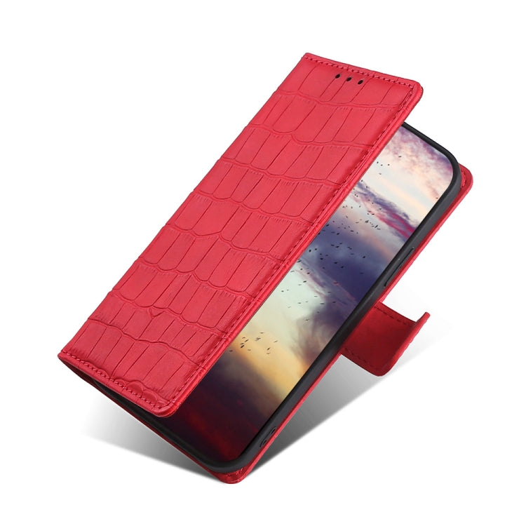 For Huawei P30 Skin Feel Crocodile Texture Magnetic Clasp Horizontal Flip PU Leather Case with Holder & Card Slots & Wallet(Red) - Huawei Cases by buy2fix | Online Shopping UK | buy2fix