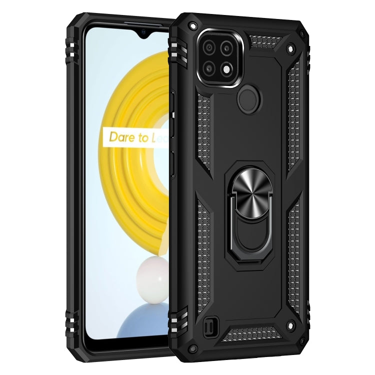 For OPPO Realme C21 Shockproof TPU + PC Protective Case with 360 Degree Rotating Holder(Black) - Realme Cases by buy2fix | Online Shopping UK | buy2fix