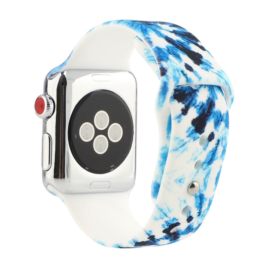 Silicone Painted Pattern Watch Band For Apple Watch Ultra 49mm&Watch Ultra 2 49mm / Series 9&8&7 45mm / SE 3&SE 2&6&SE&5&4 44mm / 3&2&1 42mm(B) by buy2fix