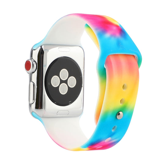 Silicone Painted Pattern Watch Band For Apple Watch Ultra 49mm&Watch Ultra 2 49mm / Series 9&8&7 45mm / SE 3&SE 2&6&SE&5&4 44mm / 3&2&1 42mm(D) by buy2fix