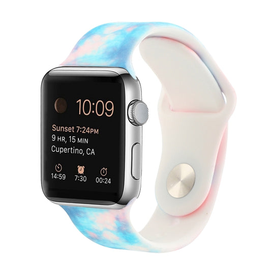 Silicone Painted Pattern Watch Band For Apple Watch Ultra 49mm&Watch Ultra 2 49mm / Series 9&8&7 45mm / SE 3&SE 2&6&SE&5&4 44mm / 3&2&1 42mm(I) by buy2fix