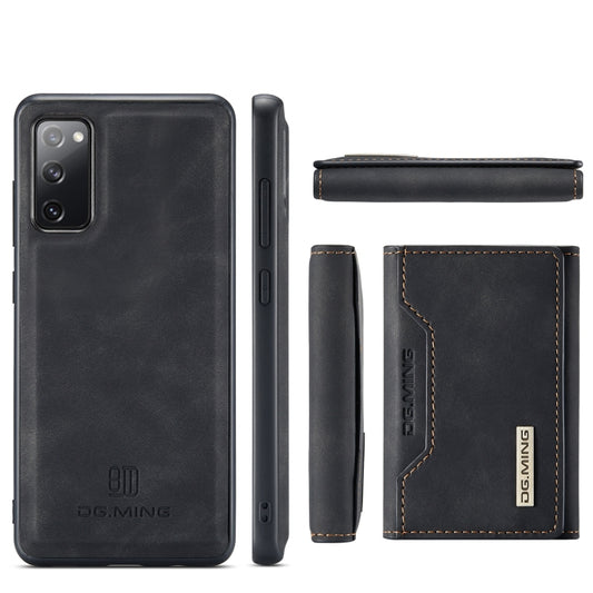 For Samsung Galaxy S20 FE DG.MING M2 Series 3-Fold Multi Card Bag Back Cover Shockproof Case with Wallet & Holder Function(Black) by DG.MING