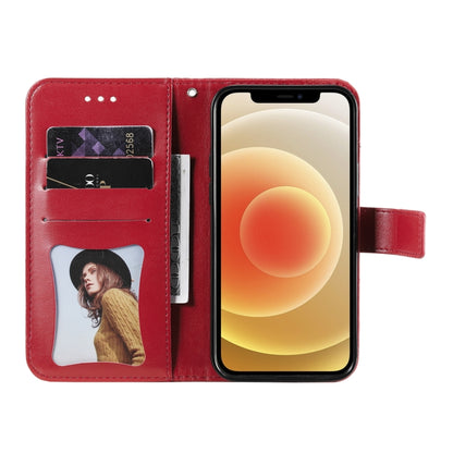 For Google Pixel 6 7-petal Flowers Embossing Pattern Horizontal Flip PU Leather Case with Holder & Card Slots & Wallet & Photo Frame(Red) by buy2fix