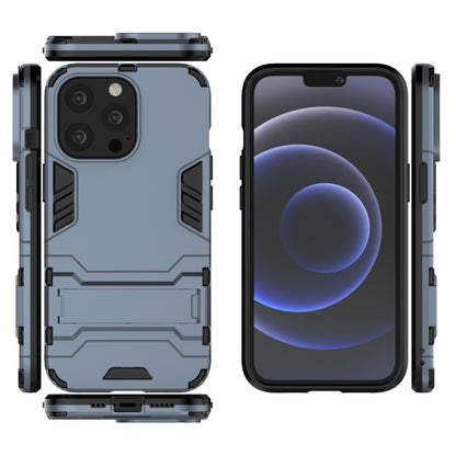 For iPhone 13 Pro PC + TPU Shockproof Protective Case with Invisible Holder (Navy Blue) - iPhone 13 Pro Cases by buy2fix | Online Shopping UK | buy2fix