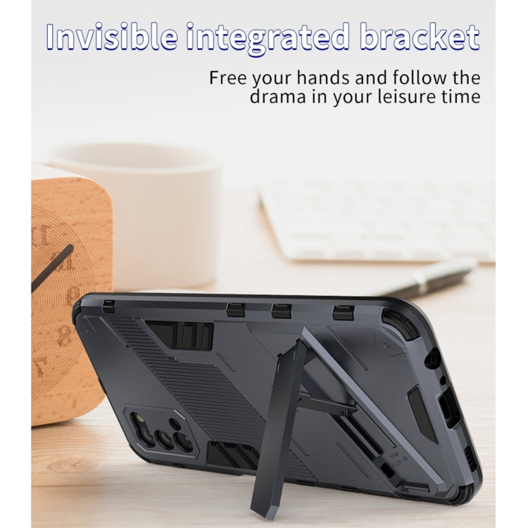 For Samsung Galaxy A03s EU Version Punk Armor 2 in 1 PC + TPU Shockproof Case with Invisible Holder(Red) by buy2fix