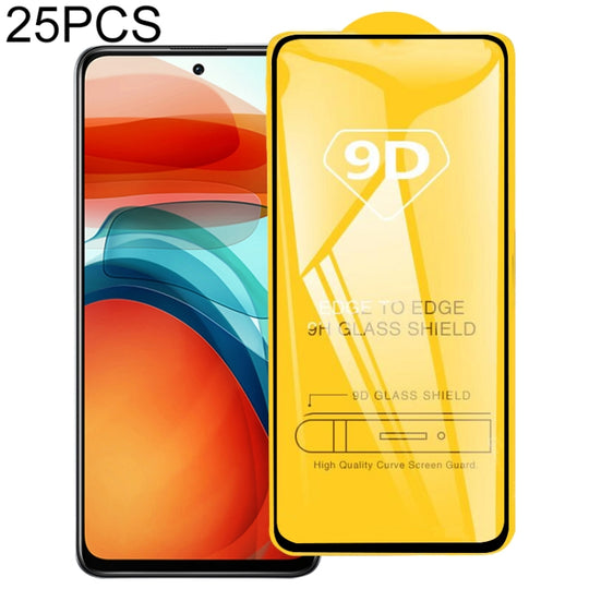 For Xiaomi Poco X3 GT / Poco X3 Pro 25 PCS 9D Full Glue Full Screen Tempered Glass Film