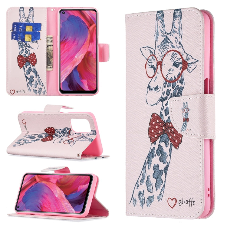 For OPPO A74 / A93 / A54 5G Colored Drawing Pattern Horizontal Flip Leather Case with Holder & Card Slots & Wallet(Deer) - OPPO Cases by buy2fix | Online Shopping UK | buy2fix