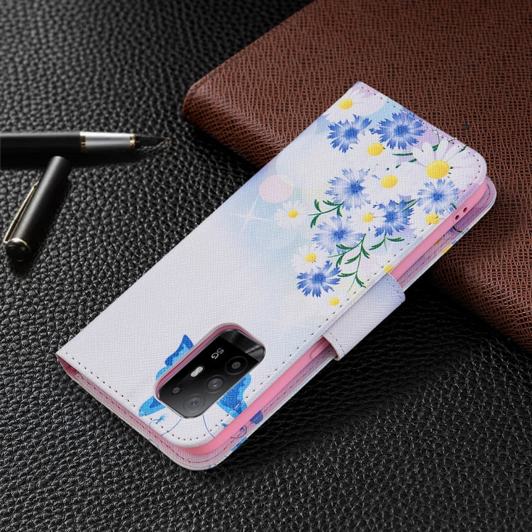 For OPPO A94 5G / Reno5 Z 5G / F19 Pro+ Colored Drawing Pattern Horizontal Flip Leather Case with Holder & Card Slots & Wallet(Butterfly Love) - OPPO Cases by buy2fix | Online Shopping UK | buy2fix