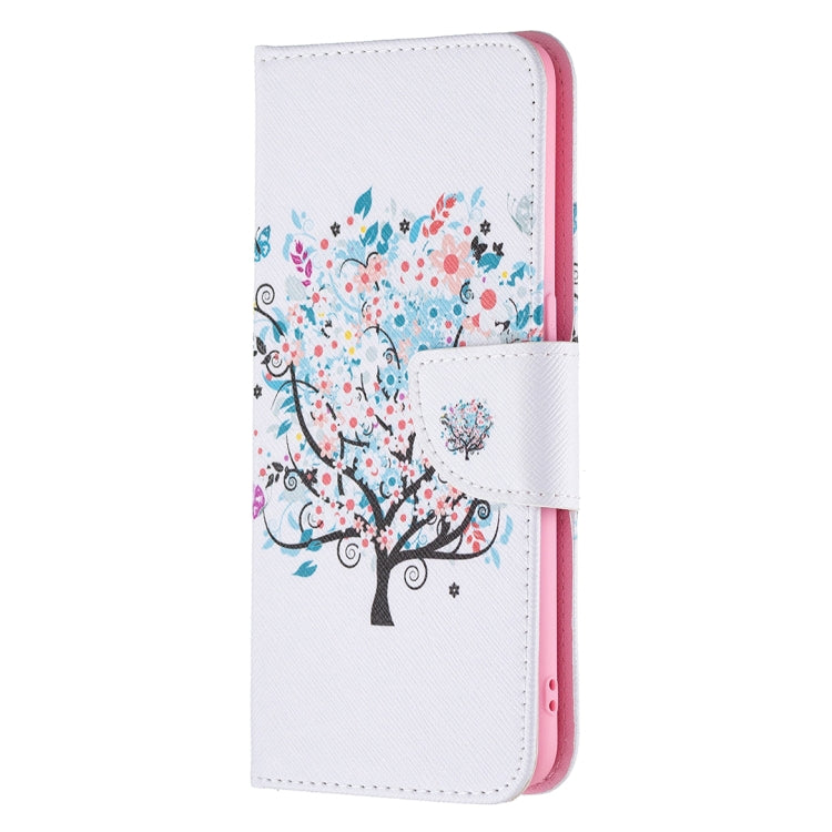 For OPPO Reno5 Colored Drawing Pattern Horizontal Flip Leather Case with Holder & Card Slots & Wallet(Tree) - OPPO Cases by buy2fix | Online Shopping UK | buy2fix