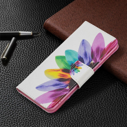For OPPO Realme 8 / Realme 8 Pro Colored Drawing Pattern Horizontal Flip Leather Case with Holder & Card Slots & Wallet(Sun Flower) - Realme Cases by buy2fix | Online Shopping UK | buy2fix