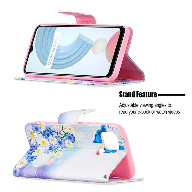 For OPPO Realme C21 / C20 Colored Drawing Pattern Horizontal Flip Leather Case with Holder & Card Slots & Wallet(Butterfly Love) - Realme Cases by buy2fix | Online Shopping UK | buy2fix