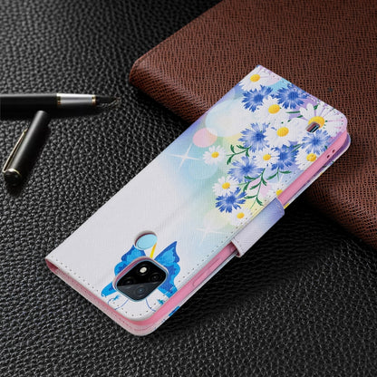 For OPPO Realme C21 / C20 Colored Drawing Pattern Horizontal Flip Leather Case with Holder & Card Slots & Wallet(Butterfly Love) - Realme Cases by buy2fix | Online Shopping UK | buy2fix