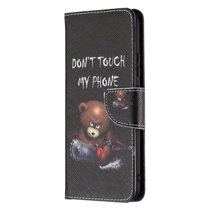 For OPPO Realme C21 / C20 Colored Drawing Pattern Horizontal Flip Leather Case with Holder & Card Slots & Wallet(Bear) - Realme Cases by buy2fix | Online Shopping UK | buy2fix