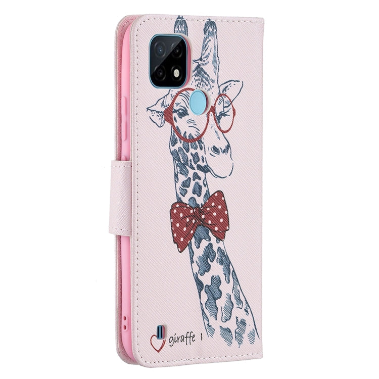 For OPPO Realme C21 / C20 Colored Drawing Pattern Horizontal Flip Leather Case with Holder & Card Slots & Wallet(Deer) - Realme Cases by buy2fix | Online Shopping UK | buy2fix